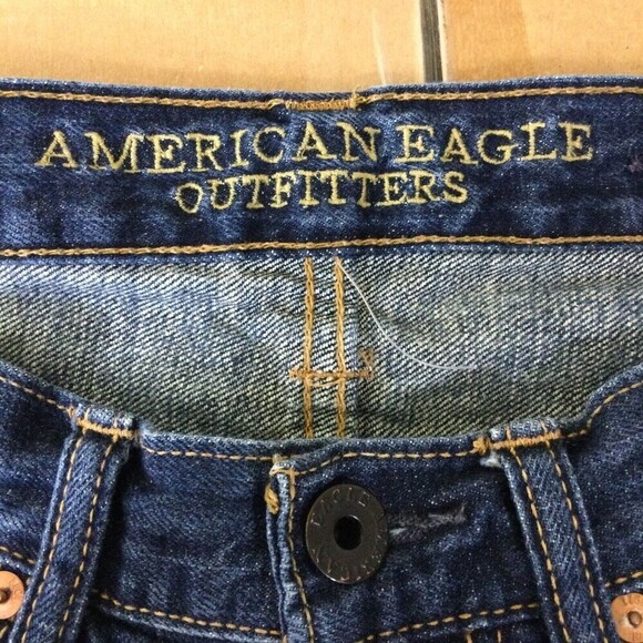 American Eagle Mens Cotton Relaxed Straight Leg Denim Jeans Blue Size 30x32 - Picture 5 of 7